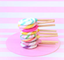Load image into Gallery viewer, FELT LOLLIPOP YELLOW WHITE