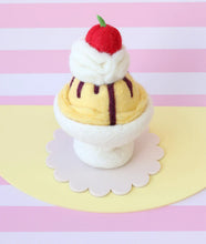 Load image into Gallery viewer, FELT SUNDAE VANILLA WITH CHERRY ON TOP