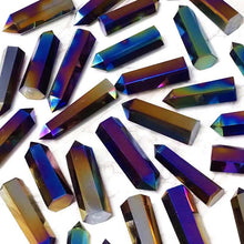 Load image into Gallery viewer, TERMINATED POINT TITANIUM OBSIDIAN