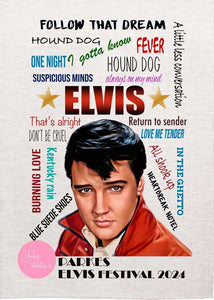 TEA TOWEL ELVIS SONGS