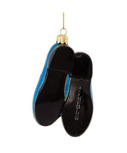 Load image into Gallery viewer, ELVIS CHRISTMAS ORNAMENT GLASS BLUE SUEDE SHOES