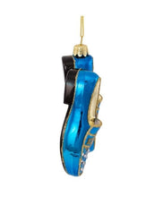 Load image into Gallery viewer, ELVIS CHRISTMAS ORNAMENT GLASS BLUE SUEDE SHOES