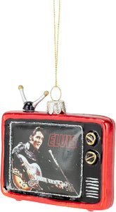 ELVIS CHRISTMAS ORNAMENT GLASS TV