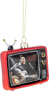 ELVIS CHRISTMAS ORNAMENT GLASS TV