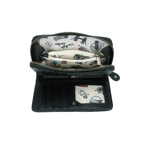 VENDULA LONDON PURRLESQUE CLUB MEDIUM ZIP AROUND WALLET
