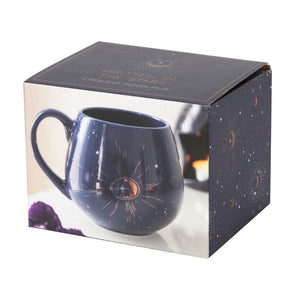 MUG CRESCENT MOON BLUE AND GOLD