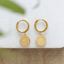 Load image into Gallery viewer, SEEING EYE EARRINGS GOLD