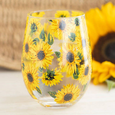 STEMLESS WINE GLASS SUNFLOWER