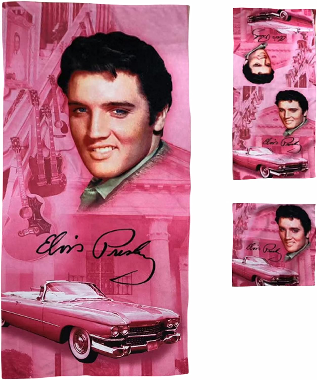 ELVIS BATH TOWEL SET PINK