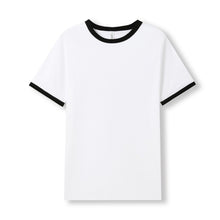 Load image into Gallery viewer, RINGER TEE PARKES ELVIS WHITE / BLACK EXTRA SMALL