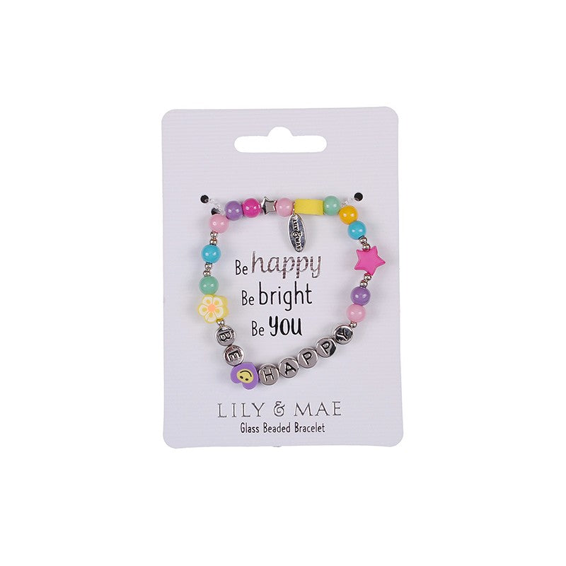 BEADED BRACELET BE HAPPY BE BRIGHT BE YOU