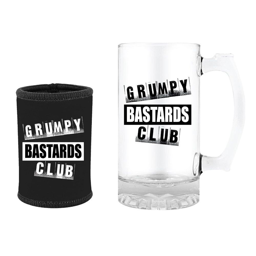 STUBBY & STEIN SET GRUMPY OLD BASTARD CLUB