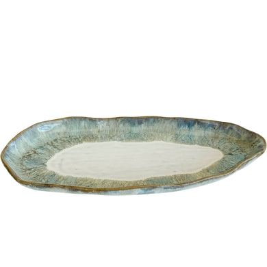CERAMIC OVAL PLATTER JADE