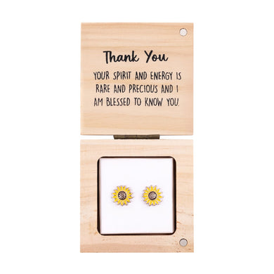 EARRINGS HEART & SOUL THANK YOU