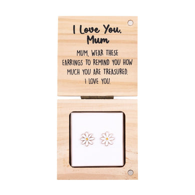 EARRINGS HEART & SOUL MUM I LOVE YOU