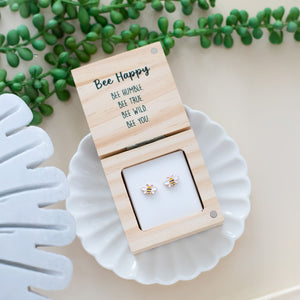 EARRINGS HEART & SOUL BEE HAPPY