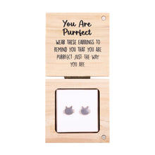 Load image into Gallery viewer, EARRINGS HEART &amp; SOUL YOU ARE PURRFECT