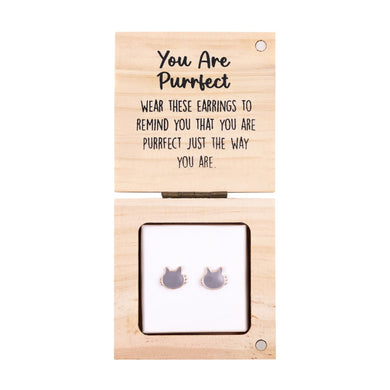 EARRINGS HEART & SOUL YOU ARE PURRFECT