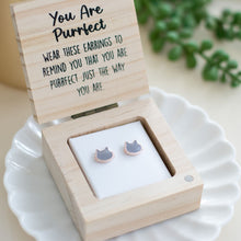 Load image into Gallery viewer, EARRINGS HEART &amp; SOUL YOU ARE PURRFECT