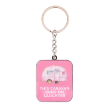Load image into Gallery viewer, KEYCHAIN THIS CARAVAN RUNS ON LAUGHTER