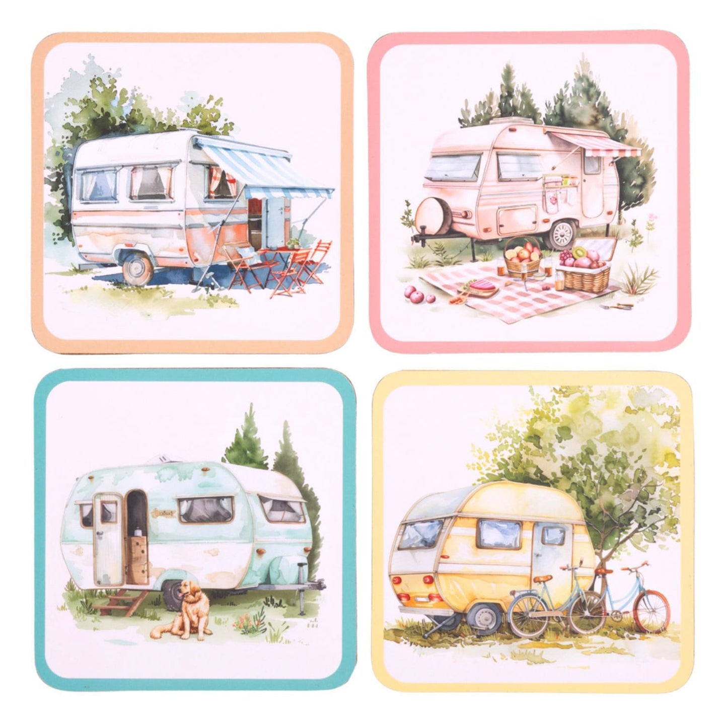 CARAVAN COASTERS SET OF 4