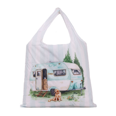 FOLDABLE SHOPPING BAG CARAVAN BLUE