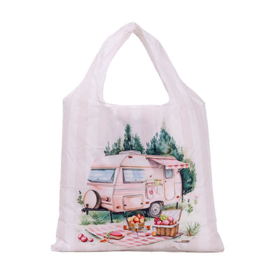 FOLDABLE SHOPPING BAG CARAVAN BLUE