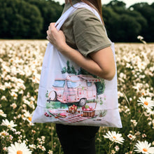 Load image into Gallery viewer, FOLDABLE SHOPPING BAG CARAVAN BLUE