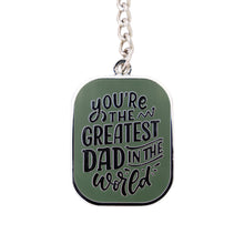 Load image into Gallery viewer, KEYRING FATHERS DAY GREATEST DAD