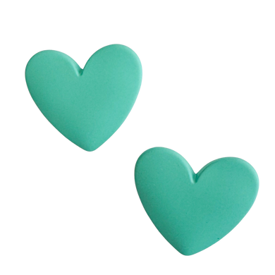 EARRING TAYTAY HEART TEAL