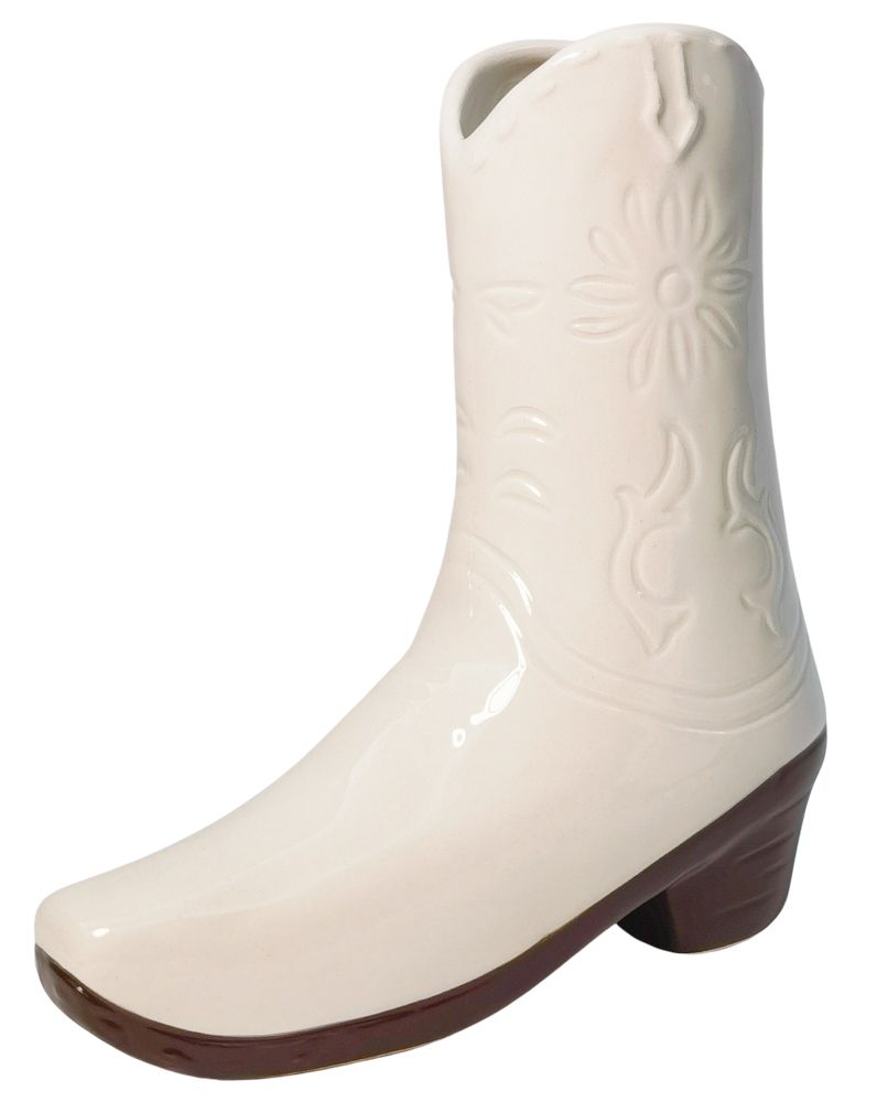 VASE COWGIRL BOOT WHITE