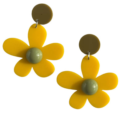 EARRING POP DAISY YELLOW