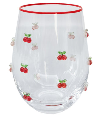 STEMLESS WINE GLASS CHERRY
