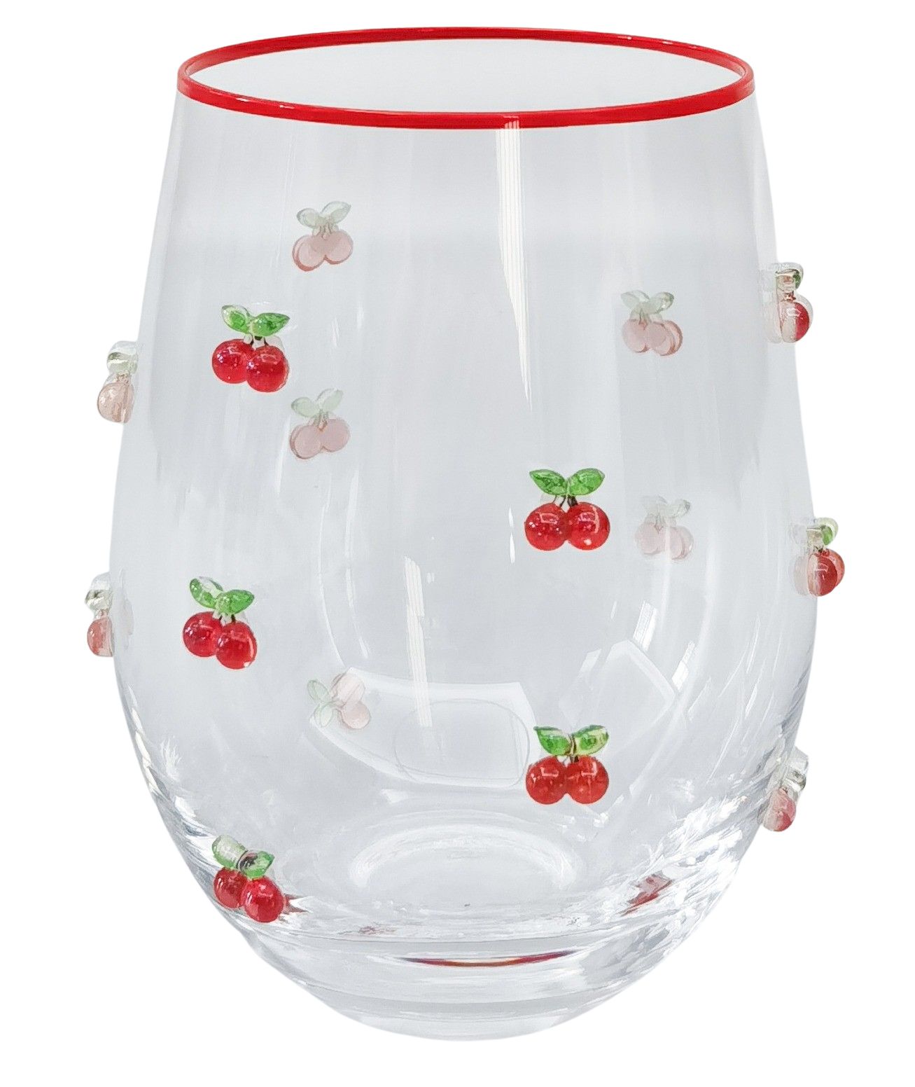 STEMLESS WINE GLASS CHERRY