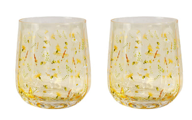 GLASS TUMBLER SET BEE MEADOW