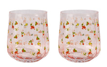 Load image into Gallery viewer, GLASS TUMBLER SET STRAWBERRY FIELDS