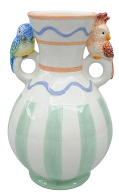 PERDY PARROT VASE GREEN 25CM