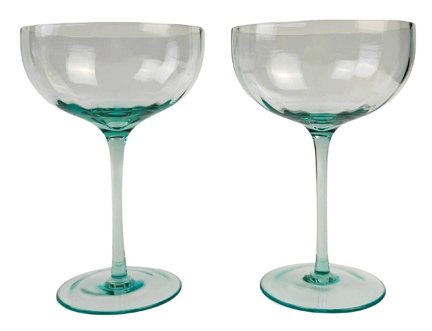 BLUE COUPE GLASS SET