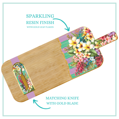 BAMBOO SERVING PLATTER PARADISE BLOOM