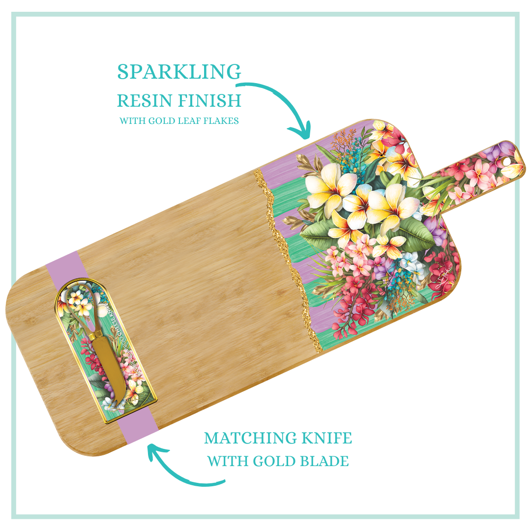 BAMBOO SERVING PLATTER PARADISE BLOOM