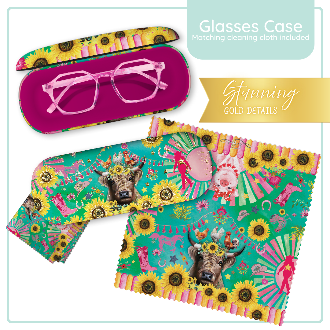 GLASSES CASE CARNIVAL COWS