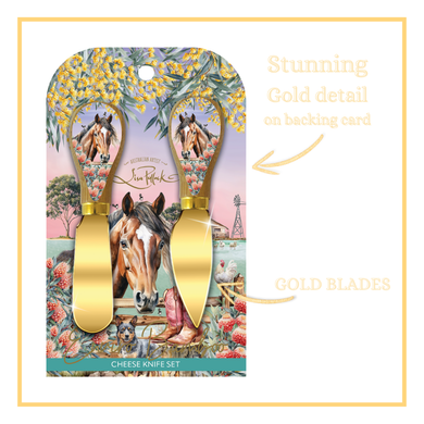 BAMBOO CHEESE KNIFE SET COUNTRY DUSK