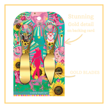 Load image into Gallery viewer, BAMBOO CHEESE KNIFE SET CARNIVAL COW