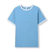 Load image into Gallery viewer, RINGER TEE PARKES ELVIS BLUE/ WHITE LGE