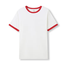 Load image into Gallery viewer, RINGER TEE PARKES ELVIS WHITE / RED LGE