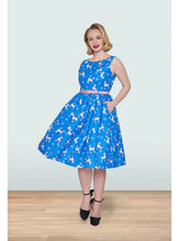 Load image into Gallery viewer, AUDREY POODLE DRESS BLUE 18/XXL
