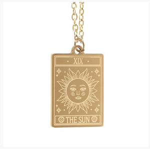 GREETING CARD TAROT SUN NECKLACE