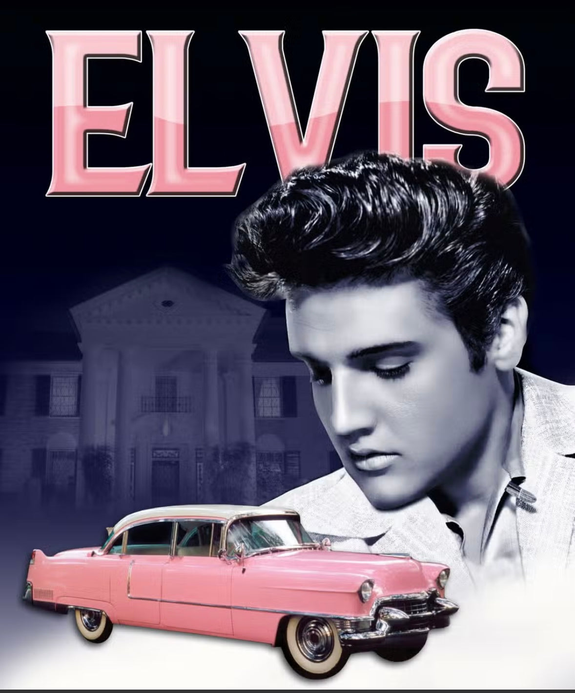 ELVIS THROW PINK CADILLAC