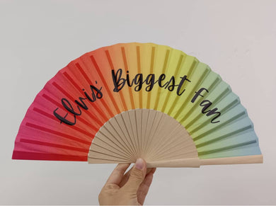 ELVIS BAMBOO FAN ELVIS' BIGGEST FAN