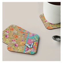 Load image into Gallery viewer, BAMBOO COASTER SET WILDFLOWER PATCH